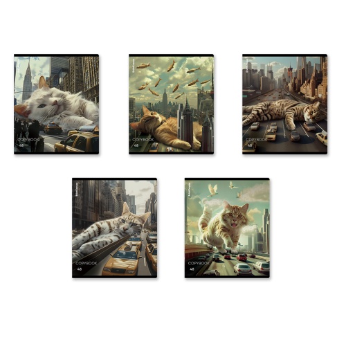 Тетрадь 48л/кл. ErichKrause Коты большого города 63317 "Дава"