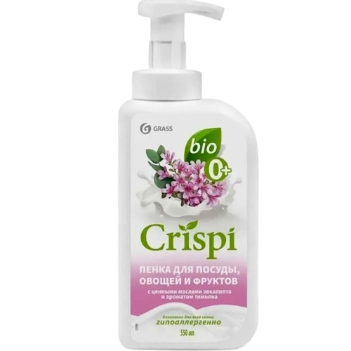 Средство моющее для посуды Grass Crispi Пенка с маслами эвкалипта и ароматом тимьяна 550мл "Дава"