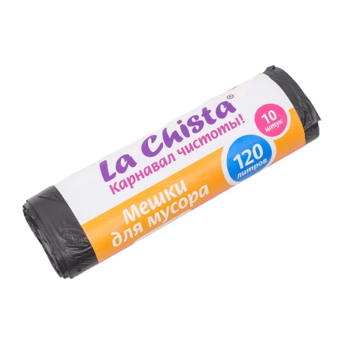 Мешки для мусора 120л/10шт 68*105см прочные LA CHISTA 870103 "Дава"