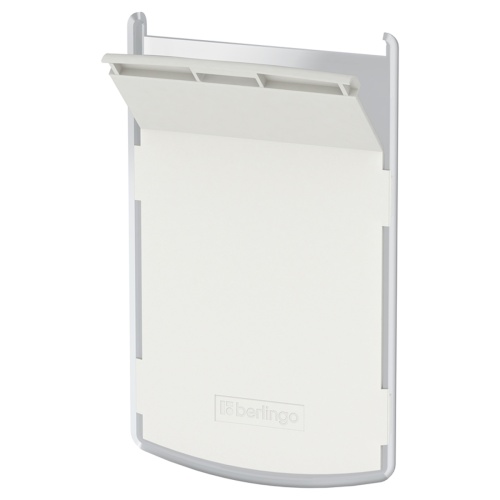 Бэдж 85х55мм Berlingo вертикальный светло-серый без держателя PDk_01002 "Дава"