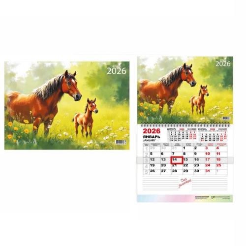 Календарь 2026 моно квартальный Символ года 9462 "Дава"
