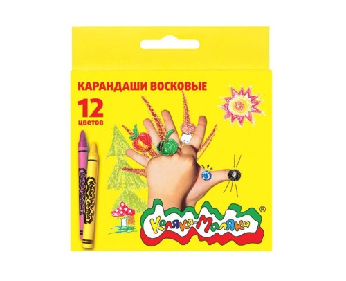 Мелки восковые 12цв. Каляка-Маляка КВКМ12 "Дава"