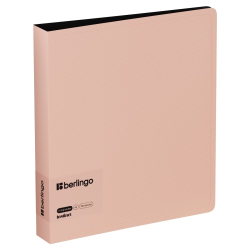 Папка на 4 кольца А5/35мм Berlingo Instinct D-кольца,с внутр.карманом,фламинго RB4_A5513 "Дава"