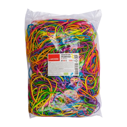 Резинки для денег  500г deVENTE 4152316 цветные D60 "Дава"