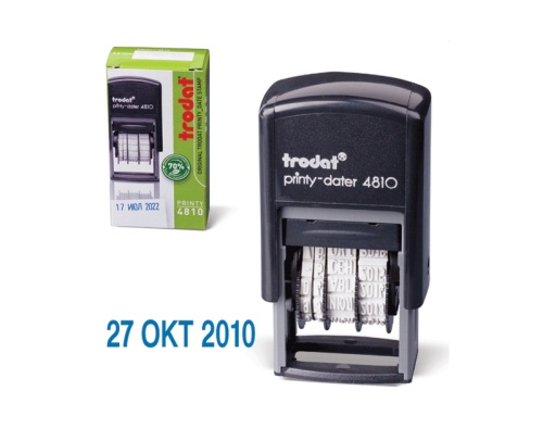 Штамп датер 4810 Trodat 3,8мм Буквенный "Дава"