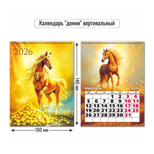 Календарь 2026 домик вертикальный Символ года 9542 "Дава"