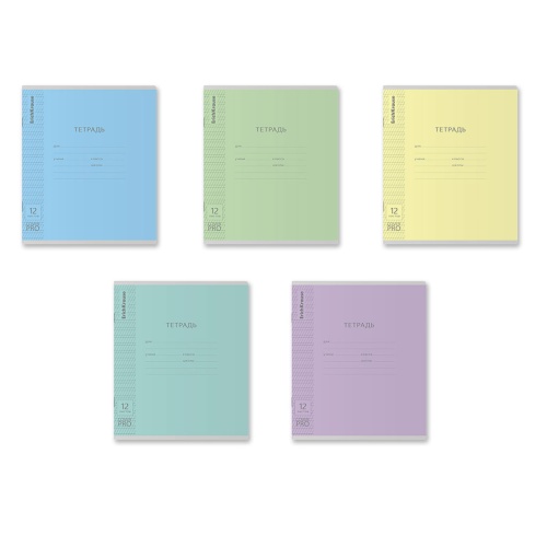 Тетрадь 12л/частая косая линия Классика CoverPrо Fizzy ассорти,с пластиковой обложкой 60552 "Дава"