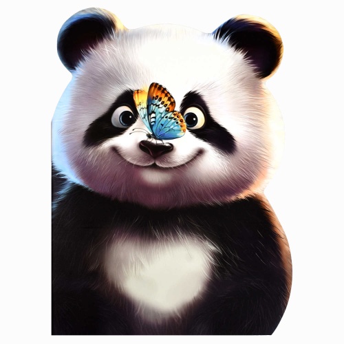 Тетрадь 40л/точка фигурная вырубка Радостная панда 69728 "Дава"