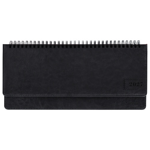 Планинг 2027 BRAUBERG Imperial 305*140мм 60л под кожу, черный 118200 "Дава"