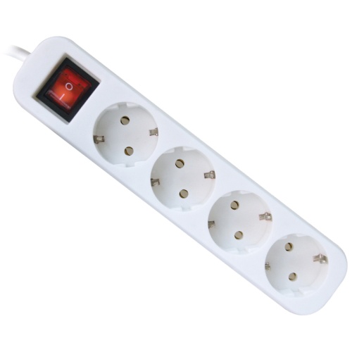 Сетевой фильтр Defender S450, 4 розетки 5м, белый 99239 "Дава"