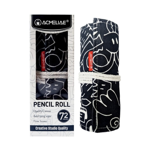 Пенал скрутка Acmeliae 72 отделений черный PR-072B "Дава"