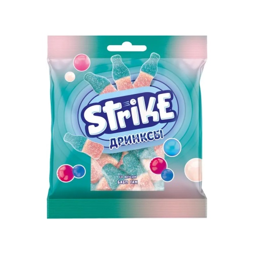 Мармелад жевательный Strike Дринксы Бабл-гам 70г "Дава"