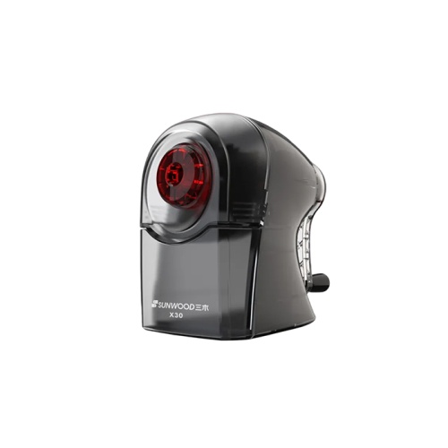 Точилка механическая SUNWOOD 1отв. 6-8мм прозрачный черный X30T-BLACK "Дава"