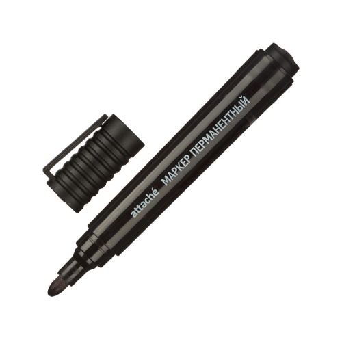 Маркер перманентный универсальный Attache Economy черный 2-3 мм.. "Дава"