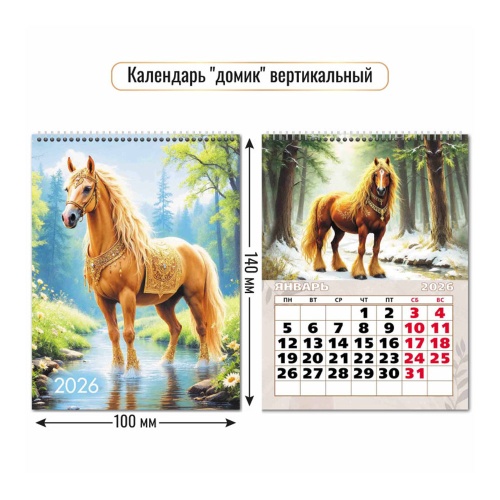 Календарь 2026 домик вертикальный Символ года 9537 "Дава"