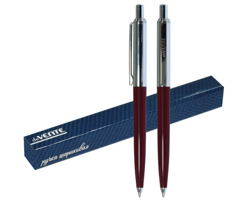 Ручка deVENTE бизнес шариковая 1,0 мм синий корп.бордовый 5070607 "Дава"