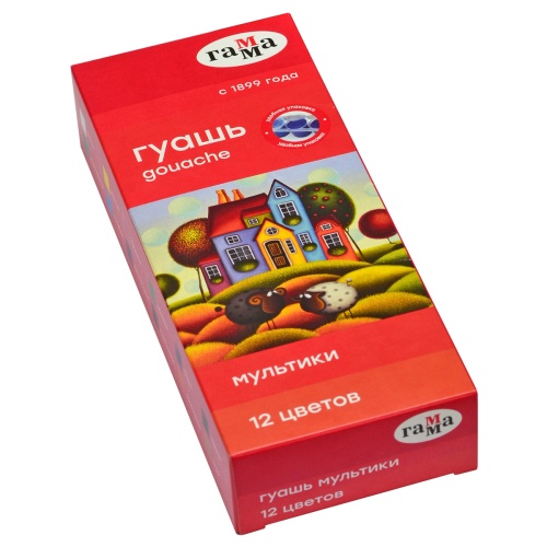 Гуашь 12цв. Гамма Мультики 17,5 мл 60223_12 "Дава"