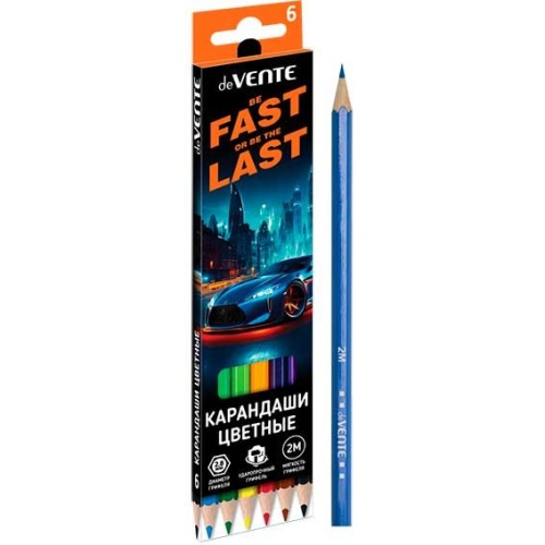Цветные карандаши  6цв. deVENTE 5021537 Fast Or Last "Дава"