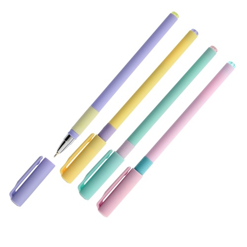Ручка шариковая LOREX PASTEL Slim Soft Grip синяя 0.5мм LXOPSSG-PS3 "Дава"