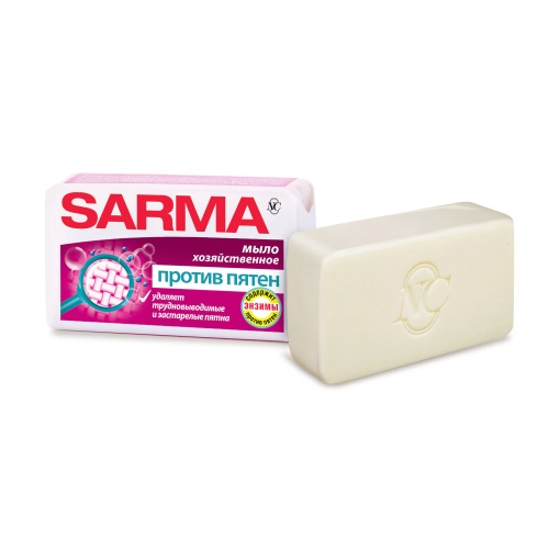 Мыло хозяйственное 140г SARMA Против пятен 603484 "Дава"