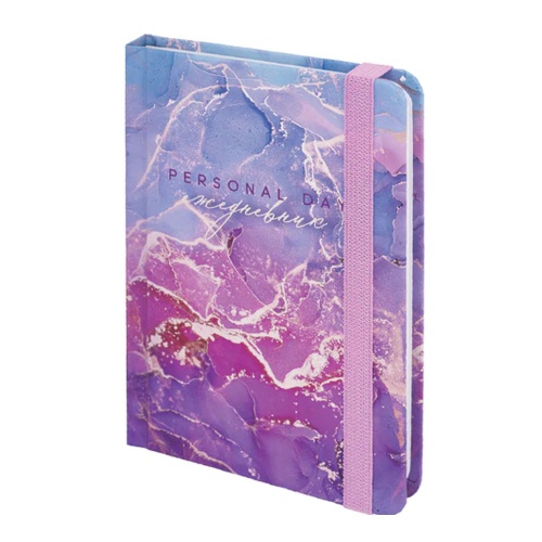 Ежедневник А6 BRAUBERG Мрамор 128л. с резинкой 114569 "Дава"