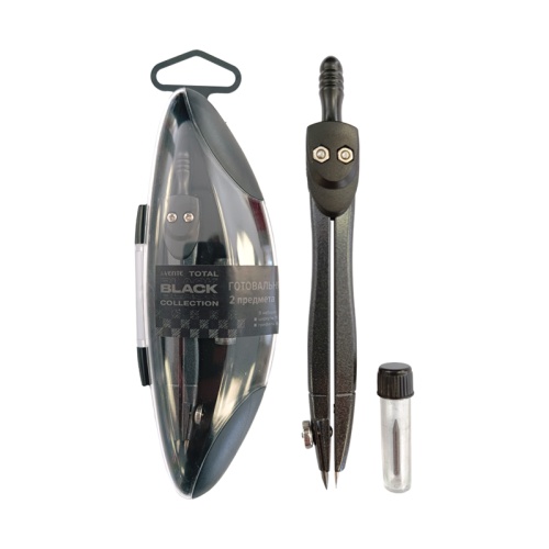 Готовальня 2 предмета deVENTE TOTAL BLACK 5093400 "Дава"