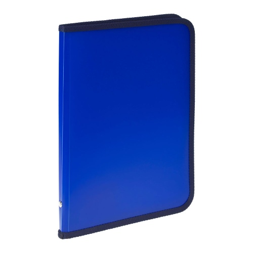 Папка на молнии СТАММ А4, 500мкм, пластик, синяя ММ-31261 "Дава"