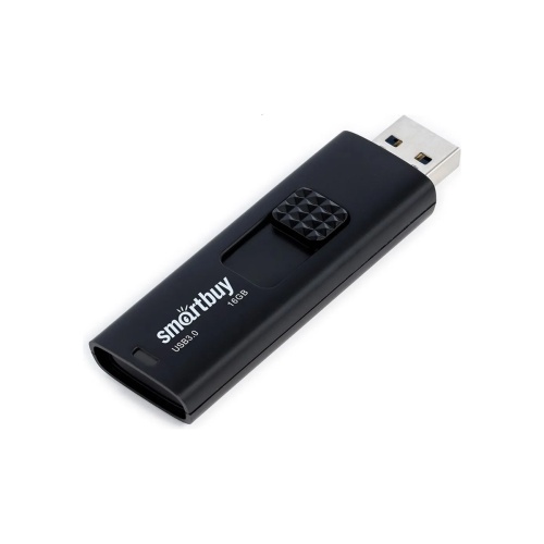 Флэшка 16GB Smart Buy Fashion Black USB 3.0 черная SB016GB3FSK "Дава"