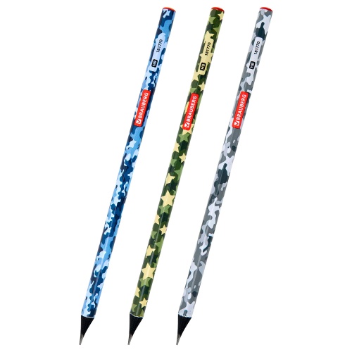 Карандаш BRAUBERG ARMY HB 181770 "Дава"