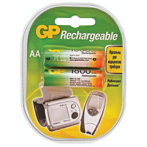 Аккумулятор R6(АА) 1800 mAh GP пальчик. "Дава"