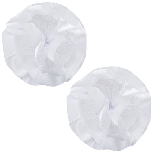 Банты для волос MONTE VITA 2шт/уп d-17см на резинке, белый 457115 "Дава"