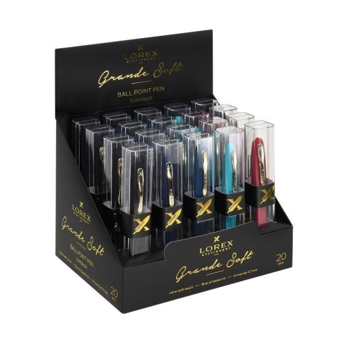 Ручка шариковая подарочная в футляре LOREX GRANDE SOFT LXOPGS-MIX "Дава"