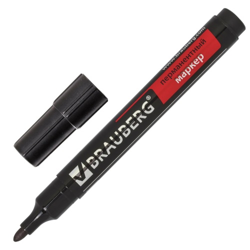 Маркер перманентный BRAUBERG Contract 3мм черный 150465 "Дава"
