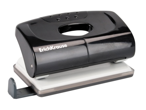 Дырокол на  10л ErichKrause Элегантность Классика, черный,серый 15130, 15129 "Дава"