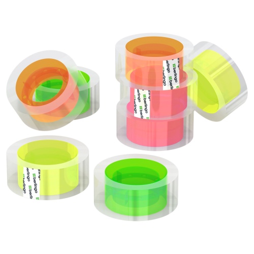 Клейкая лента 19мм*33м Berlingo кристально-прозрачная с неоновой втулкой CT1933 "Дава"