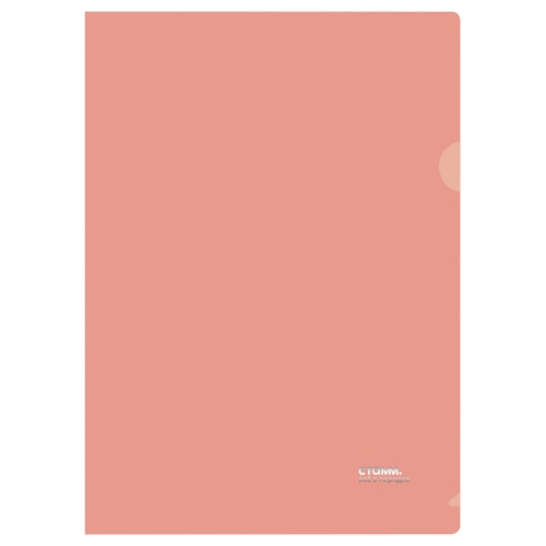 Папка-уголок А4 СТАММ Акцент 180мкм непрозрачная, коралловая ММ-31956 "Дава"