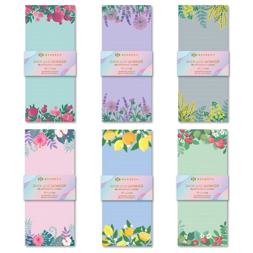 Блок для записей 10*23,5см Феникс+ 40л., на склейке 59035 "Дава"