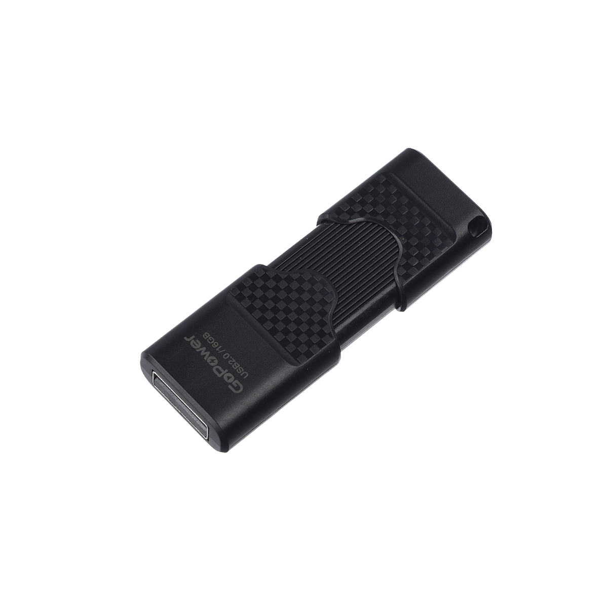 Флэшка 16GB GoPower SLIDER Black USB 2.0 черая матовая 00-00025963 "Дава"