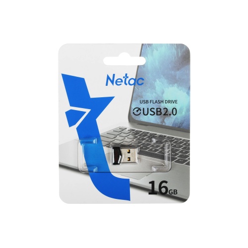 Флэшка 16GB Netac UM81 Ultra compact Black USB 2.0 черная NT03UM81N-016G-20BK "Дава"