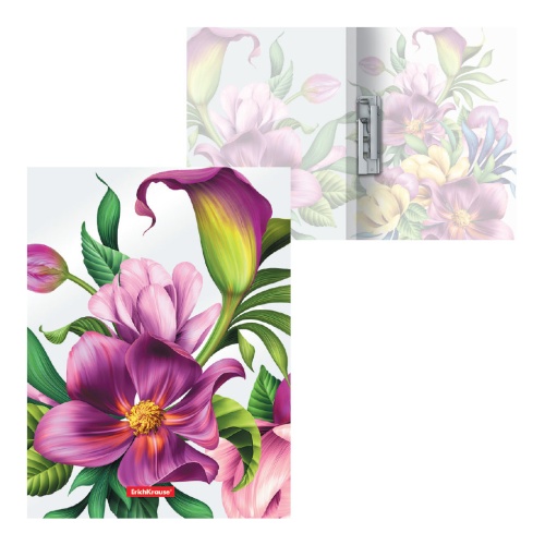 Папка пластиковая с 1 зажимом ErichKrause Tropical Flowers 49377 "Дава"