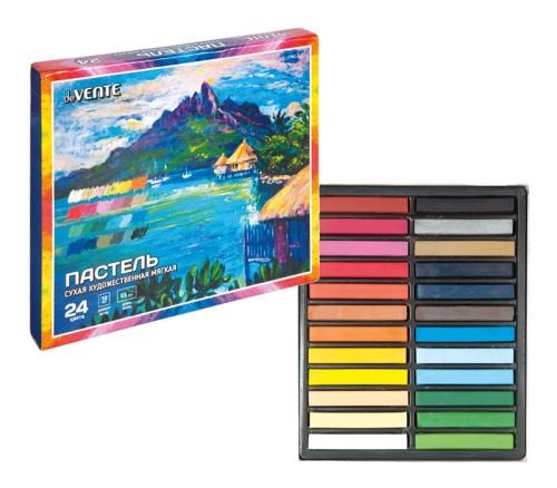 Пастель художественная сухая 24 цв. deVENTE 8172805 "Дава"