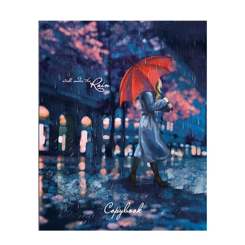 Тетрадь на кольцах 120л/кл. Под дождем С0492-43 "Дава"