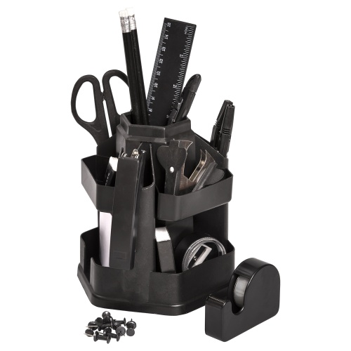 Набор канцелярский 17 предметов DOLCE COSTO, вращающийся, черный D00151 "Дава"