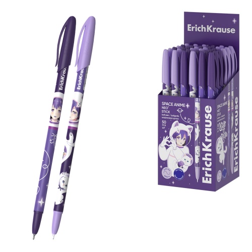 Ручка шариковая ErichKrause Neo® Аниме в космосе 0,7мм синяя 61014 "Дава"