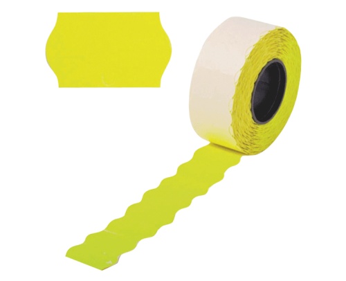 Лента д/этикет-пистолета 22*12 волна, желтая deVENTE 2061702 800шт/рулон "Дава"