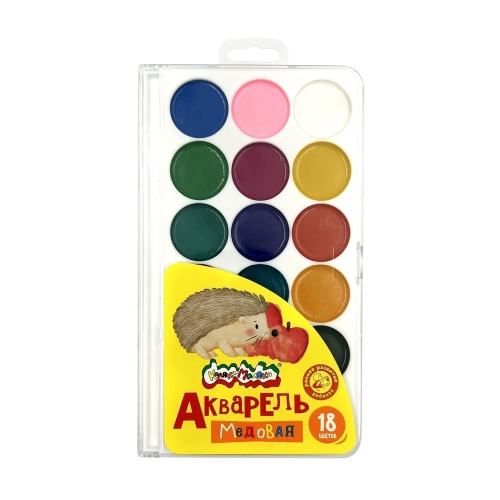 Краски акварельные 18цв. Каляка-Маляка АПКМ18 "Дава"