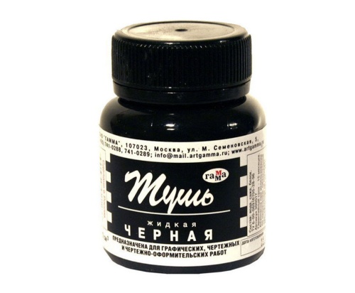 Тушь черная 70мл Гамма 300017 "Дава"