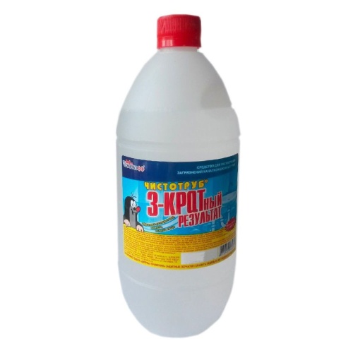 Средство для прочистки канализационных труб КРОТ Чистоделофф 1000 мл  "Дава"