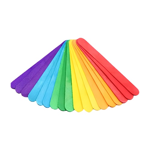 Декоративные палочки деревянные deVENTE DIY плоские, 50шт/уп цвета ассорти 8000431 "Дава"