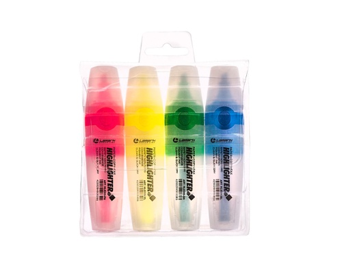 Текстмаркер набор 4шт Lamark HL0306 "Дава"